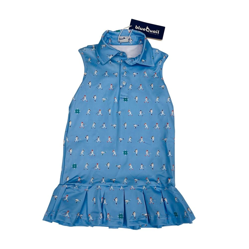 NWT Blue Quail Size 12 Batter Up Polo Dress
